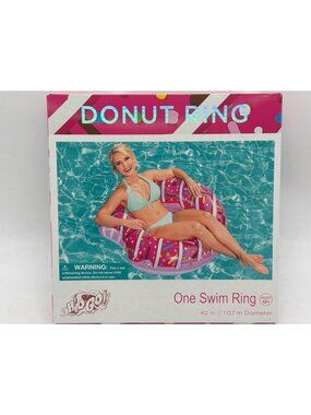 Donut-Themed Inflatable Swim Ring 42" Diameter For Ages 12+ By Bestway